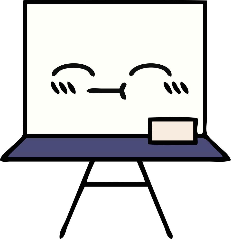 cute cartoon white board vector