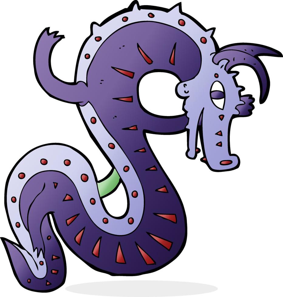 saxon dragon cartoon vector