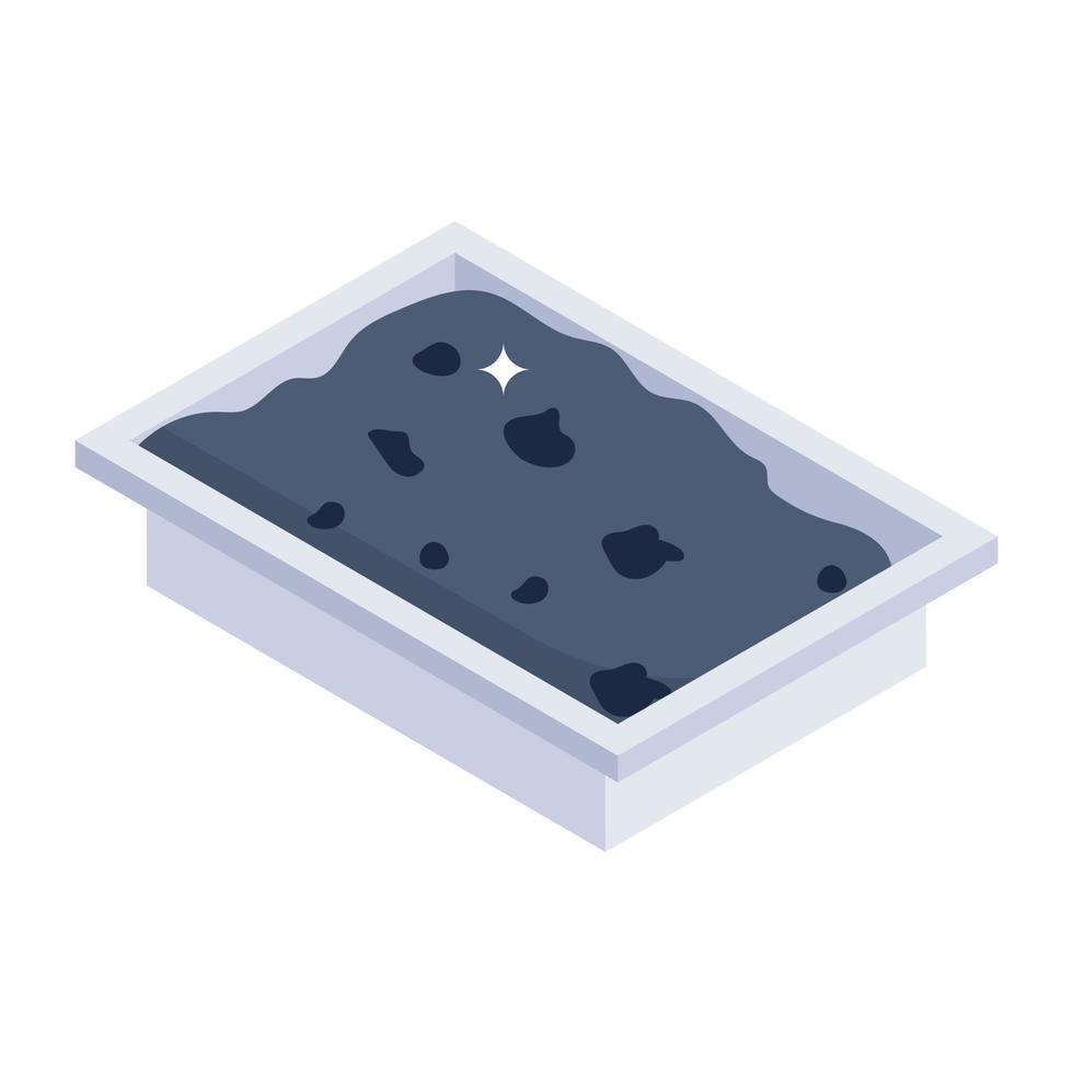 Modern isometric icon of gravel vector