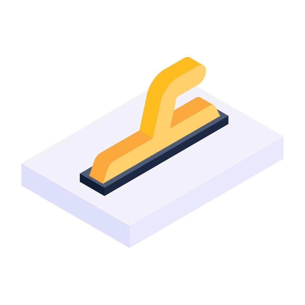 Download isometric icon of plastering float vector