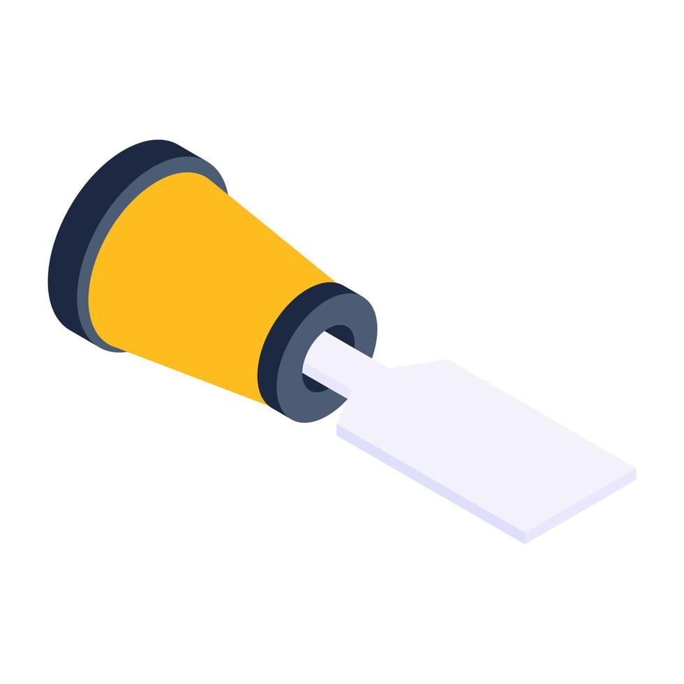 A scraper for wall, isometric icon vector