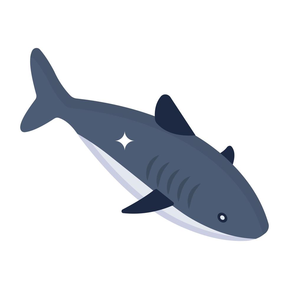 Trendy isometric icon of a fish vector