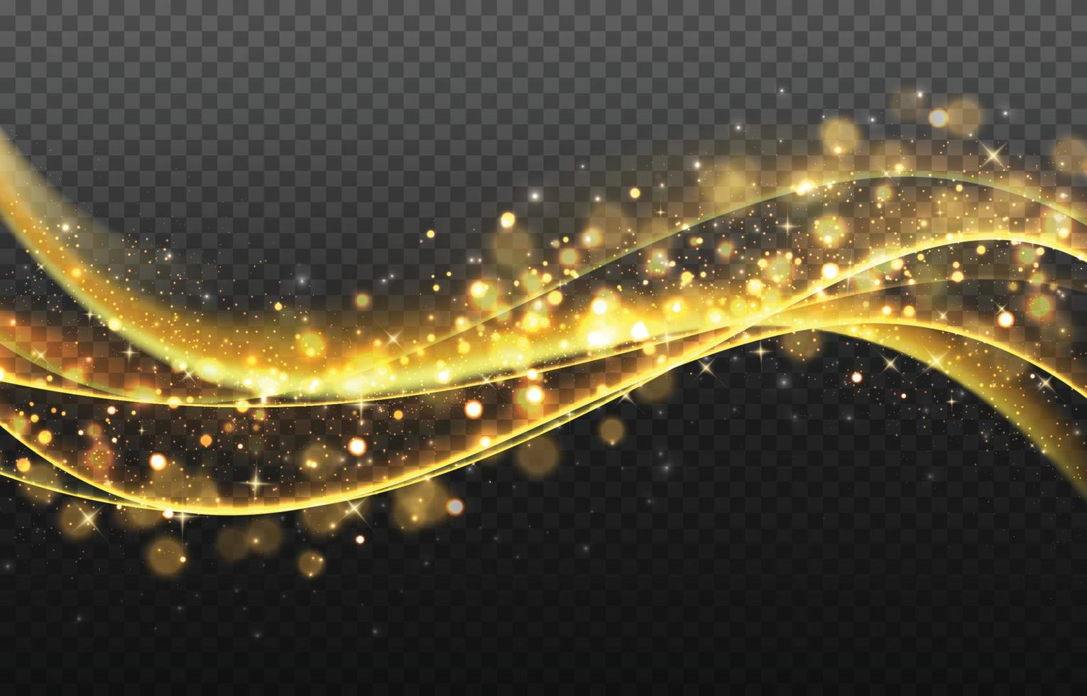 Golden Sparkle Shiny Wave Glitter Background vector