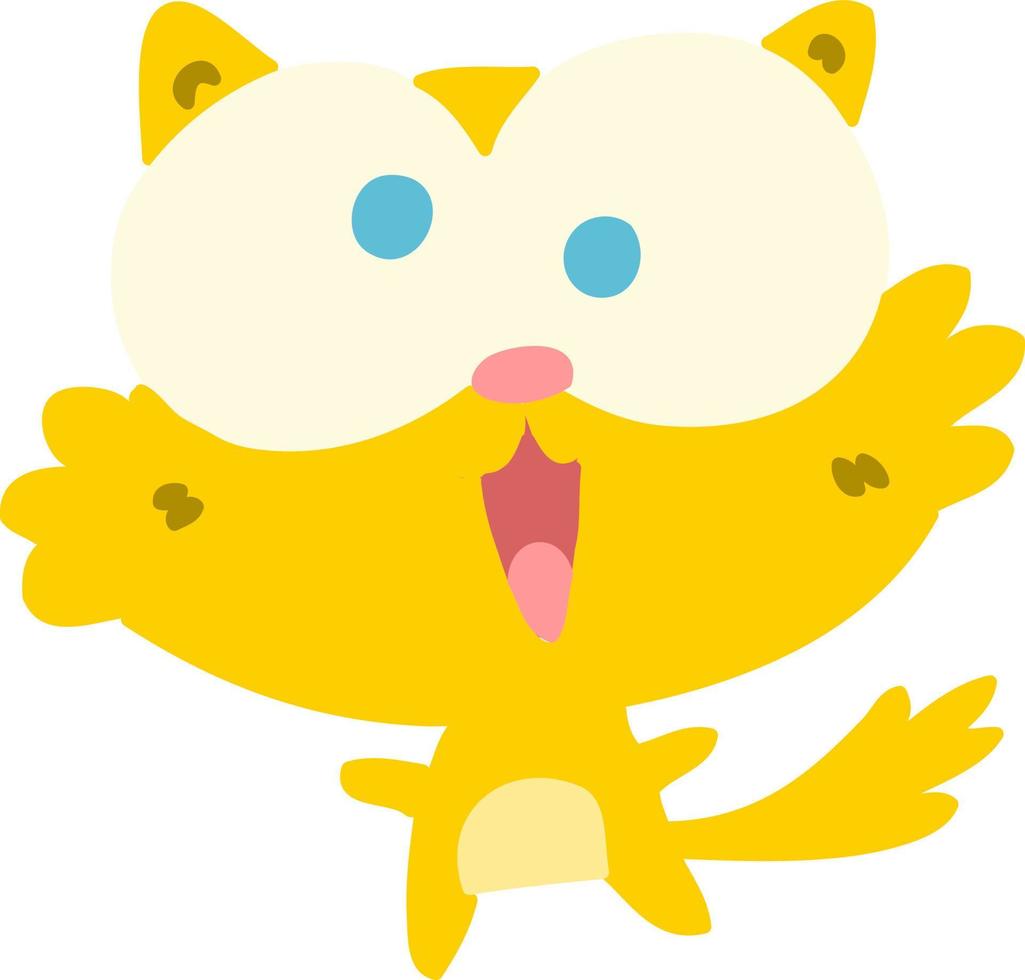 crazy cartoon cat vector