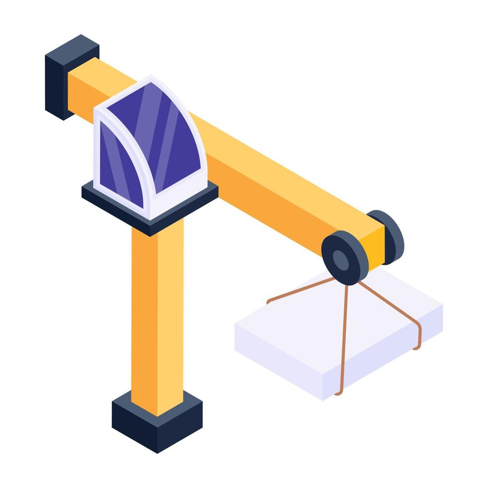 Get hold of this construction hook isometric icon vector