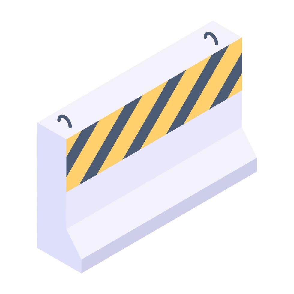 Download premium isometric icon of concrete barrier vector