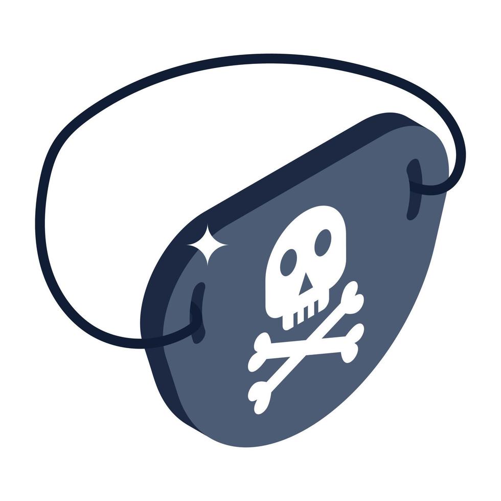 An icon of pirate mask isometric design vector