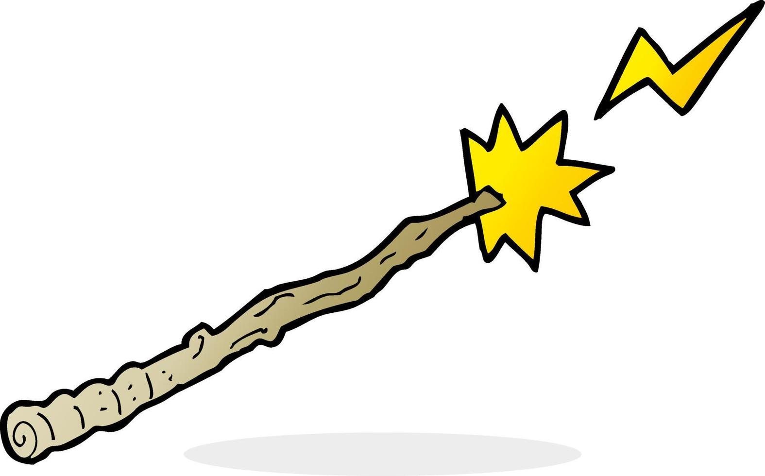cartoon magic wand vector