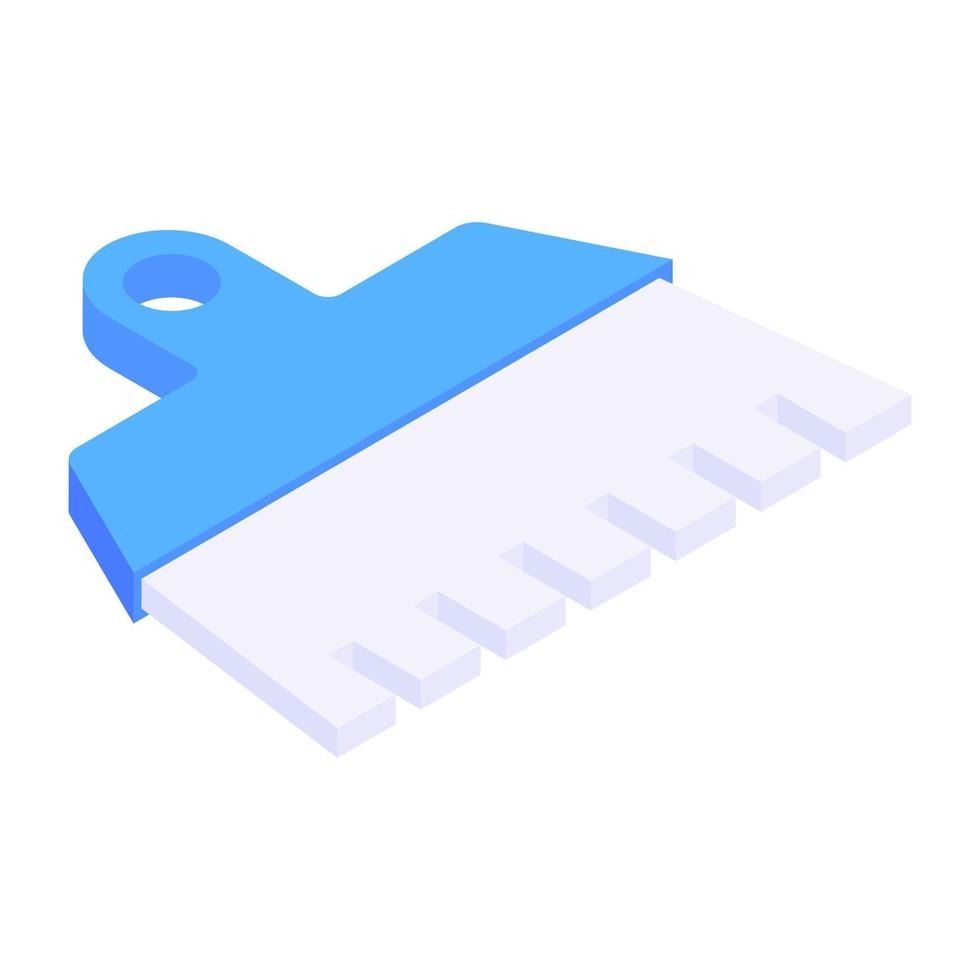 A handy isometric icon of paint brush vector