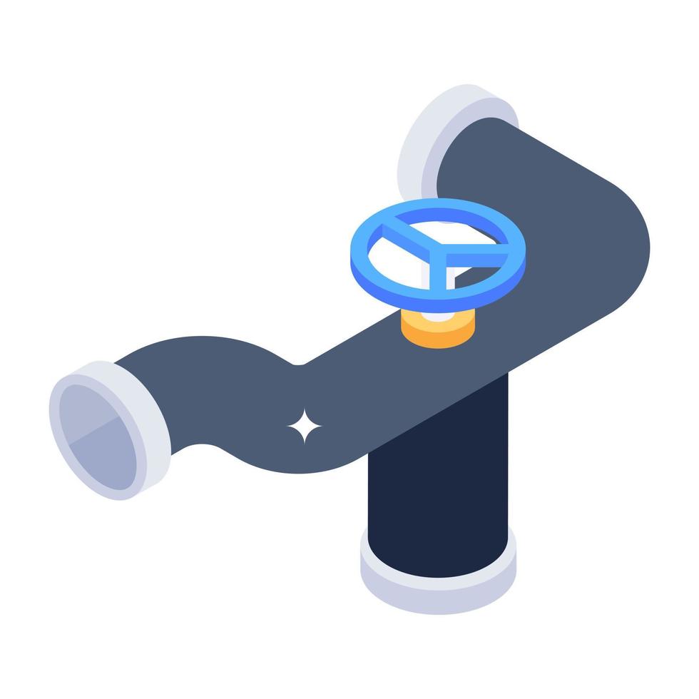 Modern isometric icon of valve vector