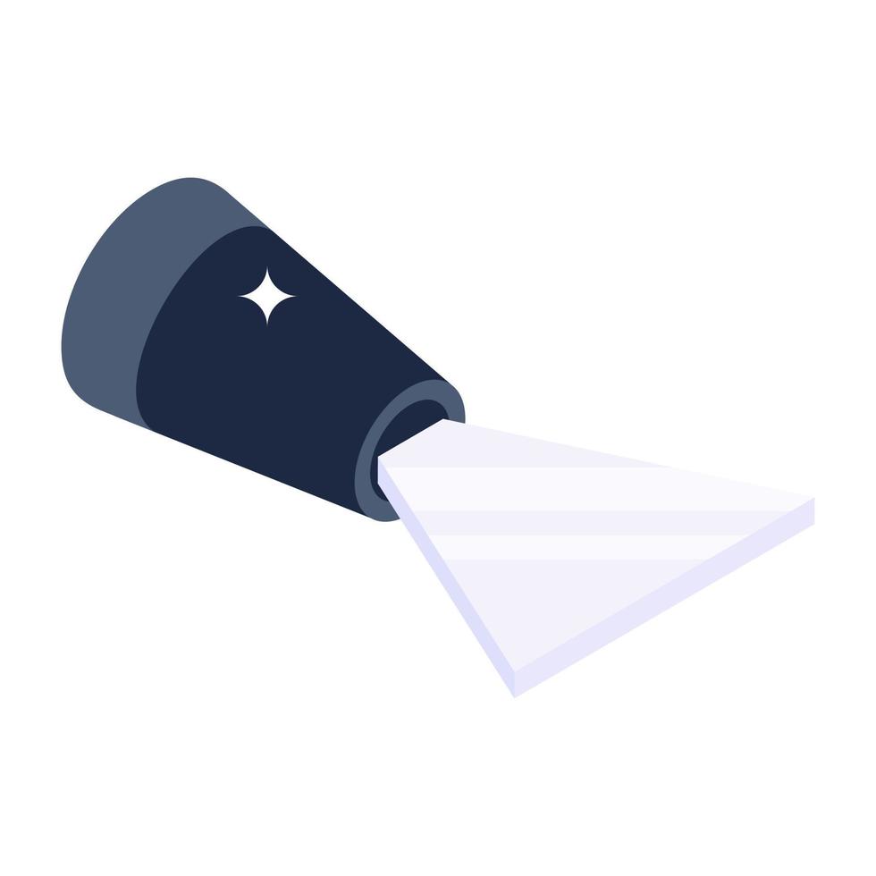 A scraper for wall, isometric icon vector