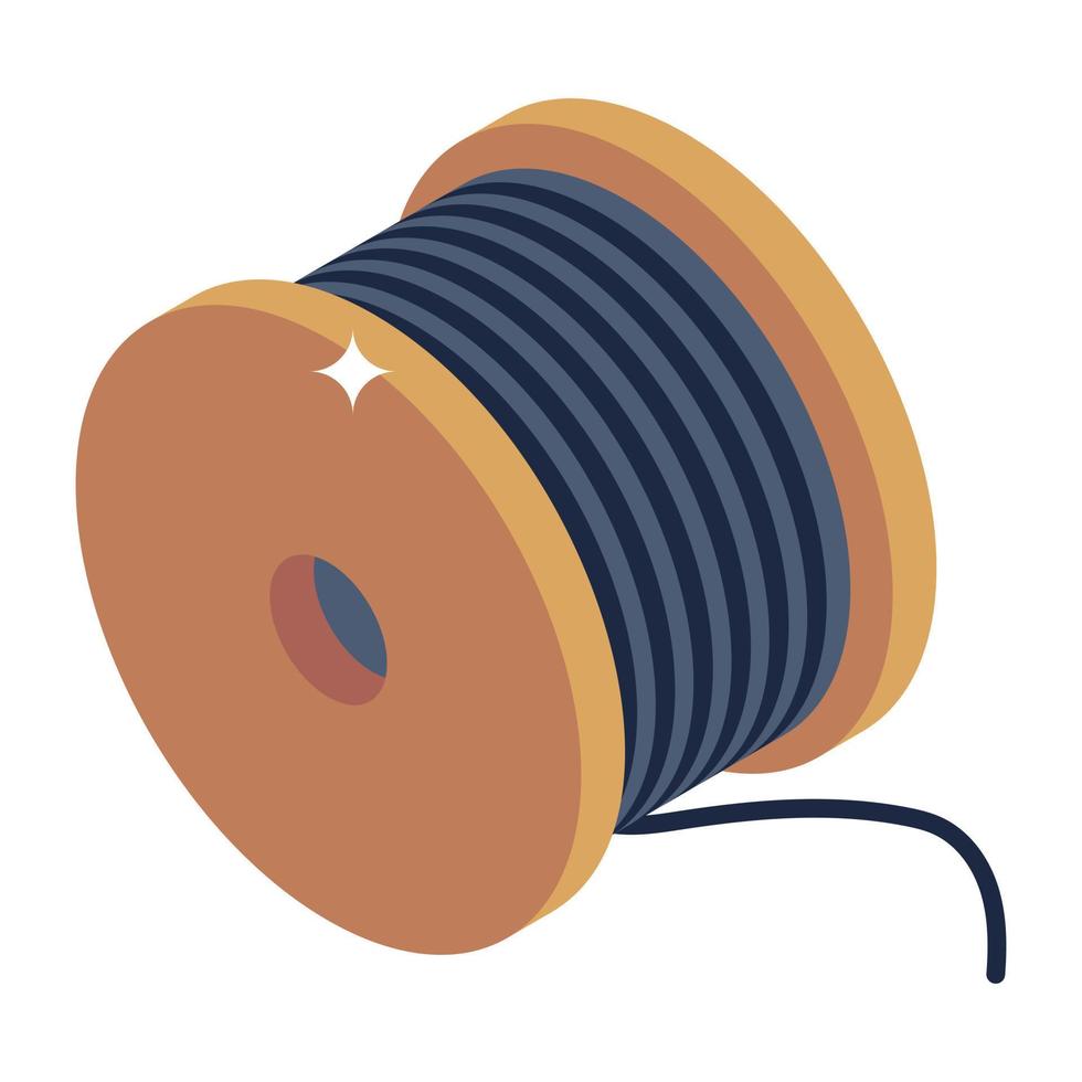 Check out isometric icon of cable roll vector
