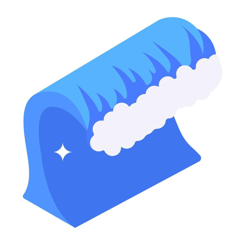 Ocean waves isometric icon download vector