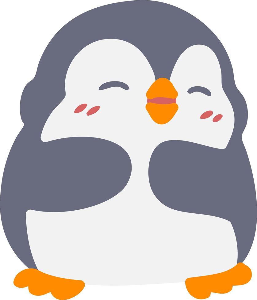 cute christmas penguin vector