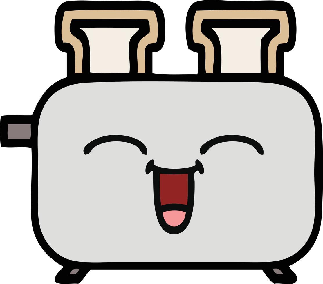 cute cartoon of a toaster vector