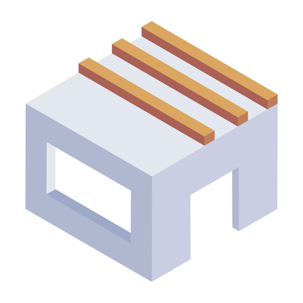 Premium isometric icon of building construction vector
