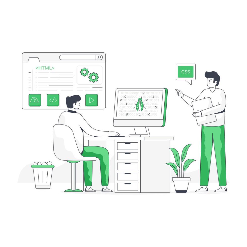Flat illustration design of data analytics vector