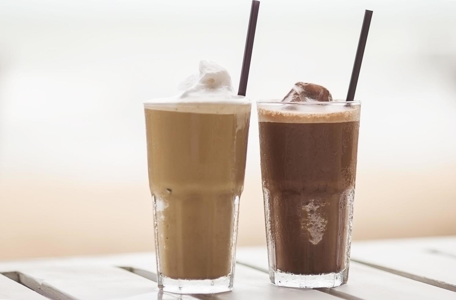 Blended ice coffee photo