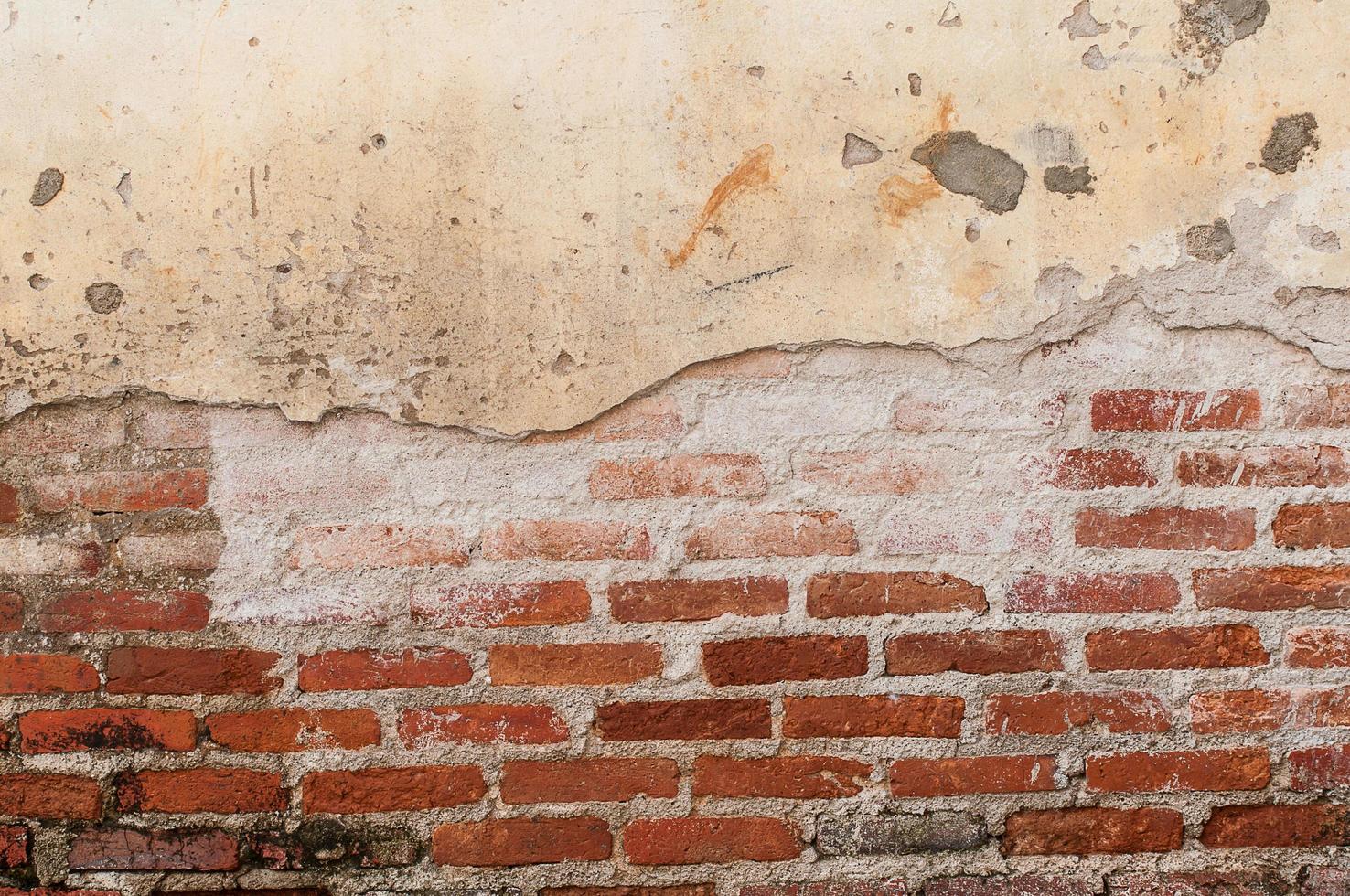 Old brick and cement wall texture for background use photo