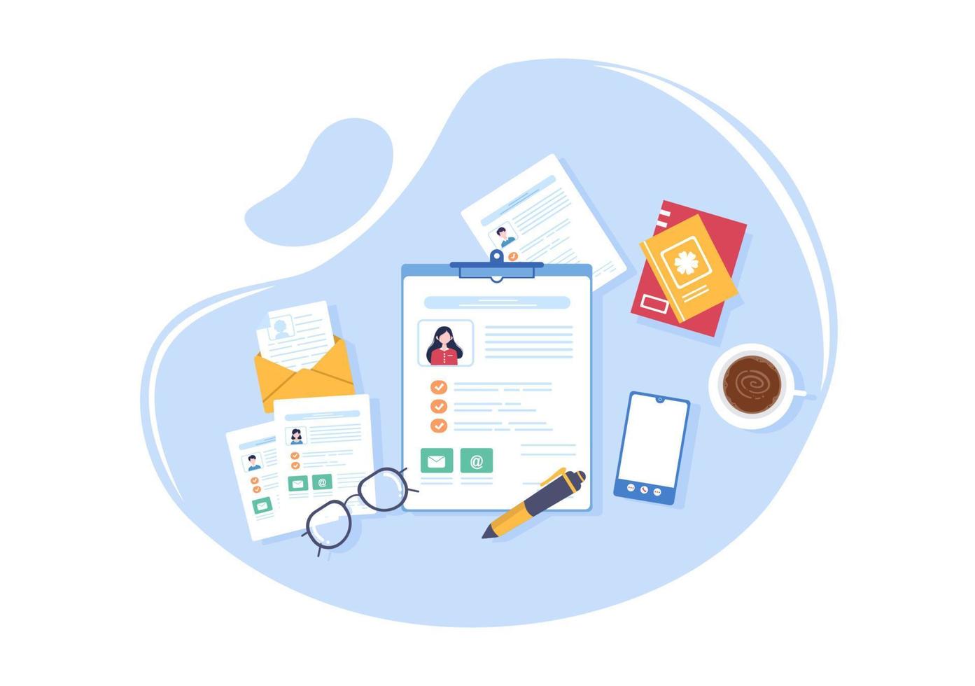 Employment Agency for Recruitment or Placement Job Service with Skilled and Experienced Career Laborers in Flat Cartoon Illustration vector