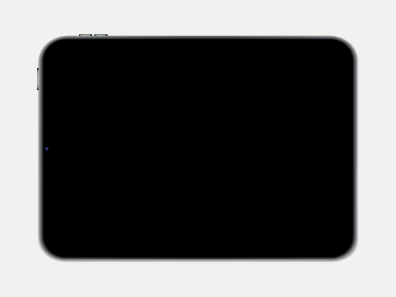Tablet, mobile Electronic Device Black Screen Mockup. vector