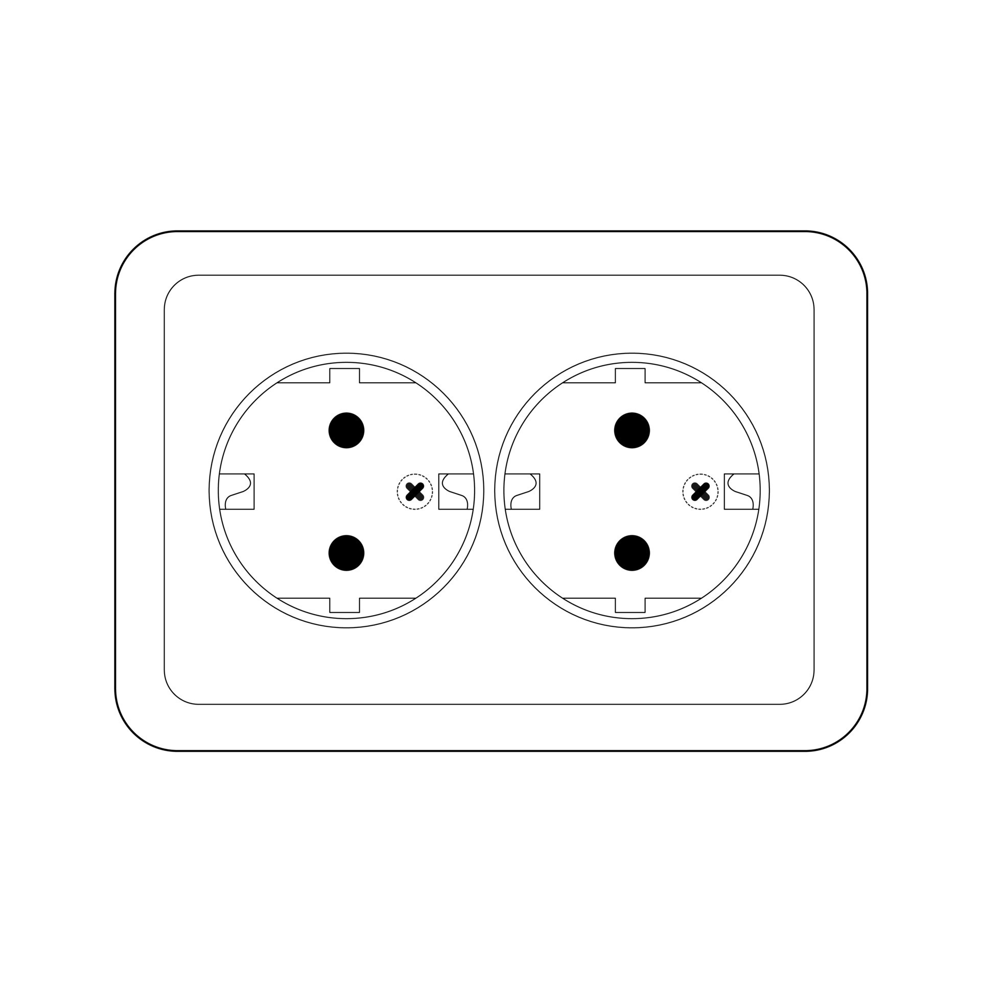 220 EU Plug Double Socket, 8415408 Vector Art at Vecteezy