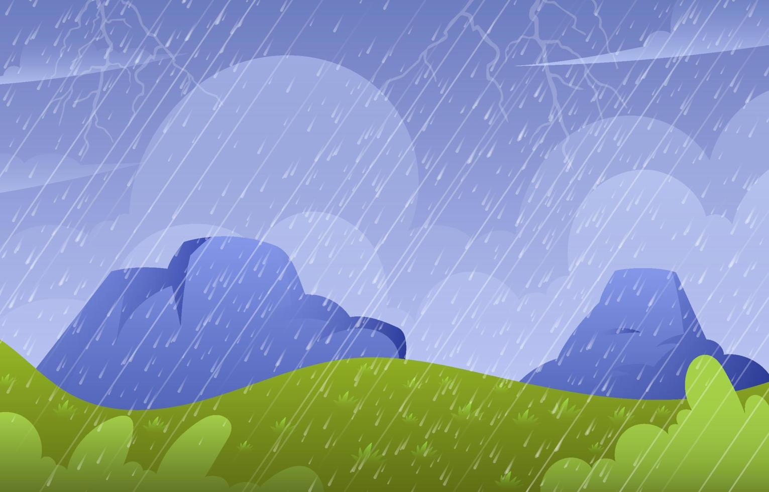 Extreme Weather Raining Background vector