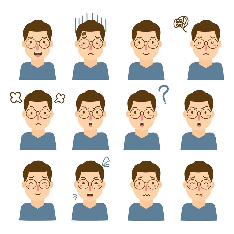 Different Facial Expressions Vector Art, Icons, and Graphics for Free ...
