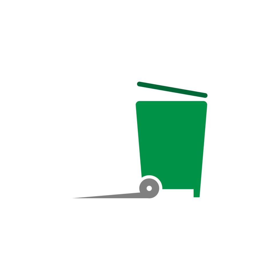 Trash bin icon logo design illustration template vector