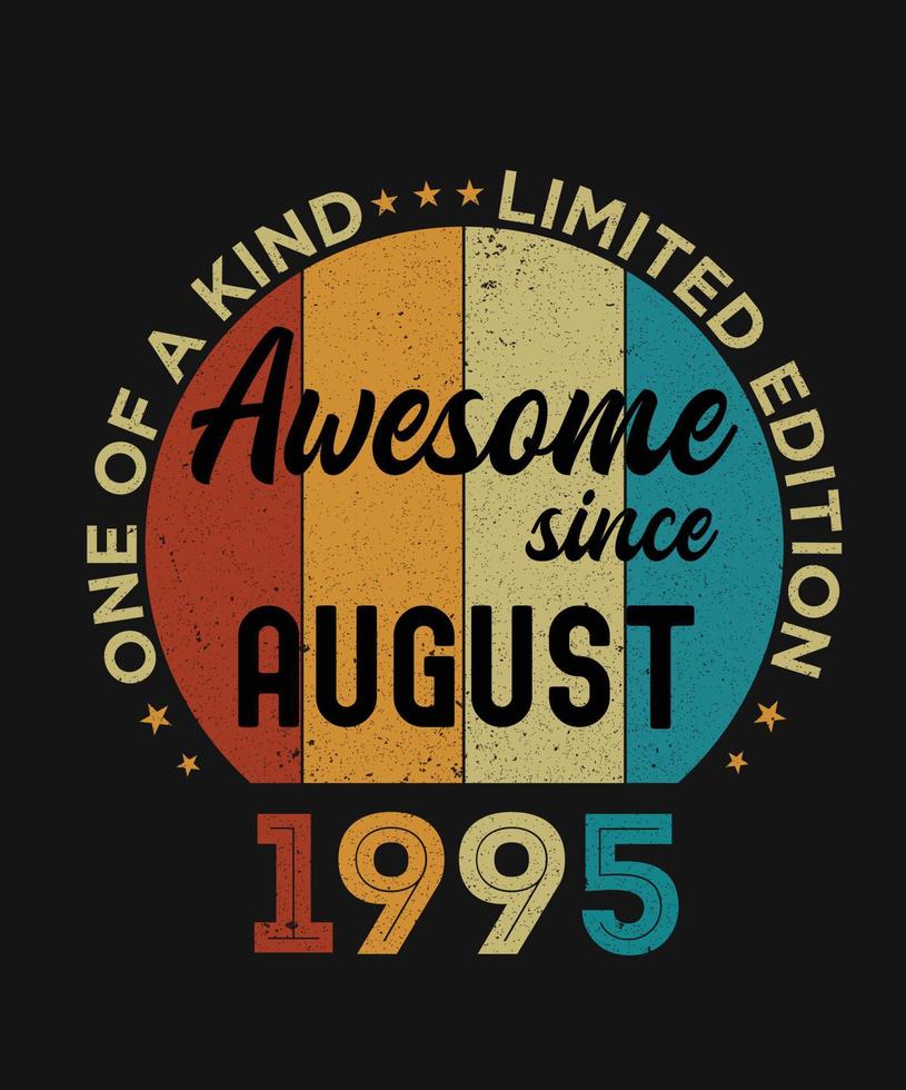 May 1995 Vintage One Of A Kind Awesome Since 27 Years Birthday Gift vector