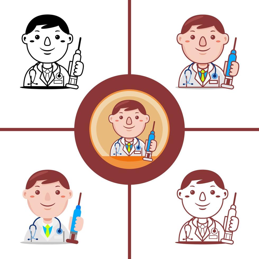 Doctor profession in flat design style vector