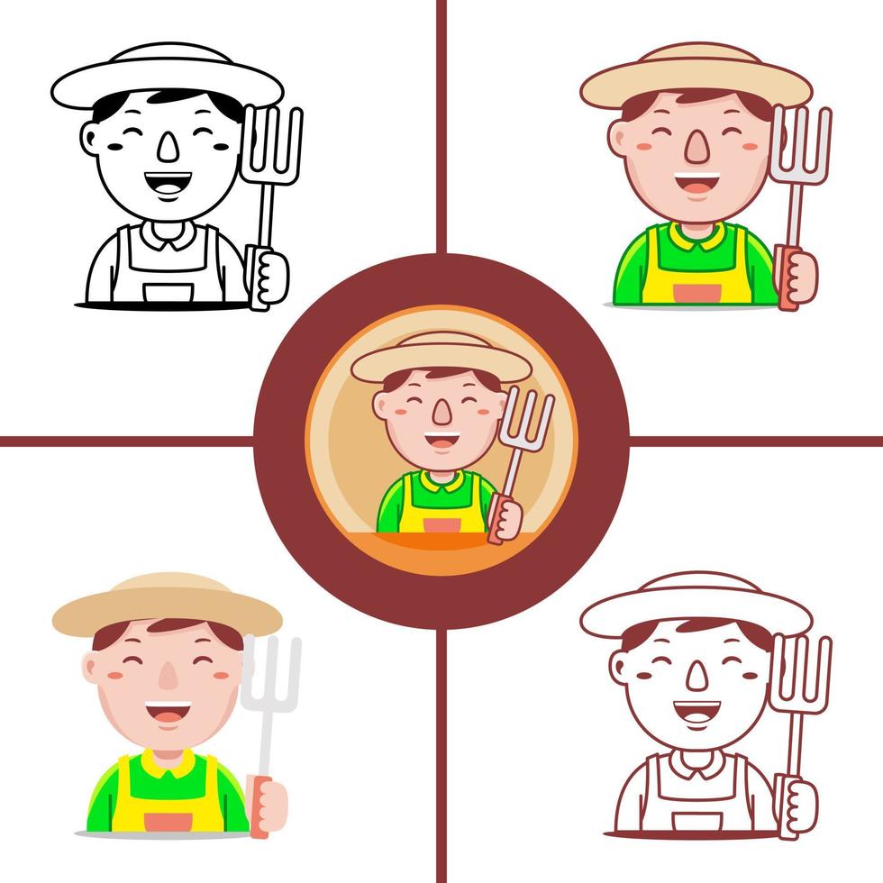 Farmer profession in flat design style vector