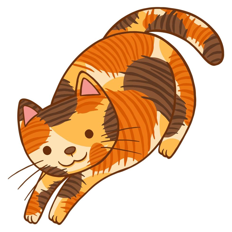 Cute Cates in Flat Design Style vector