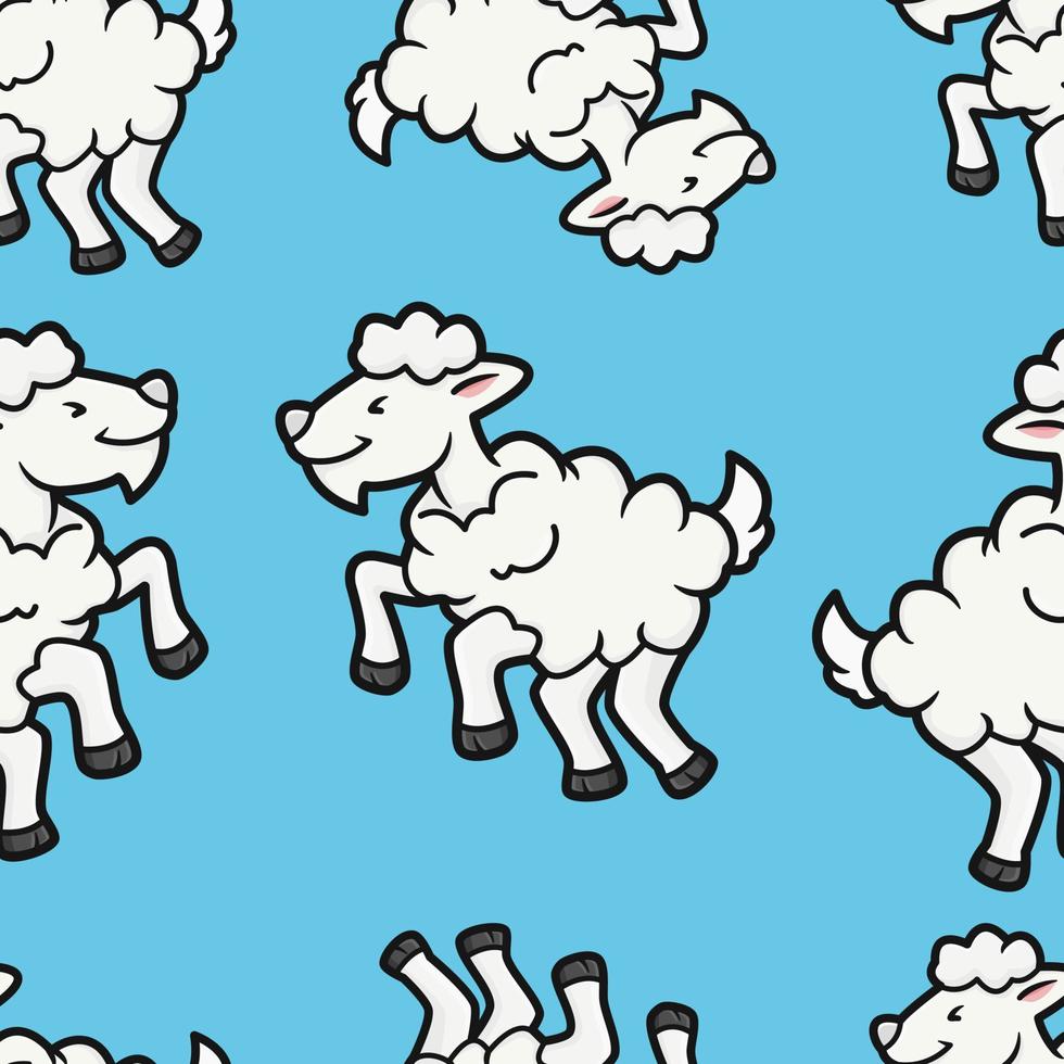 goat pattern seamless Free Vector