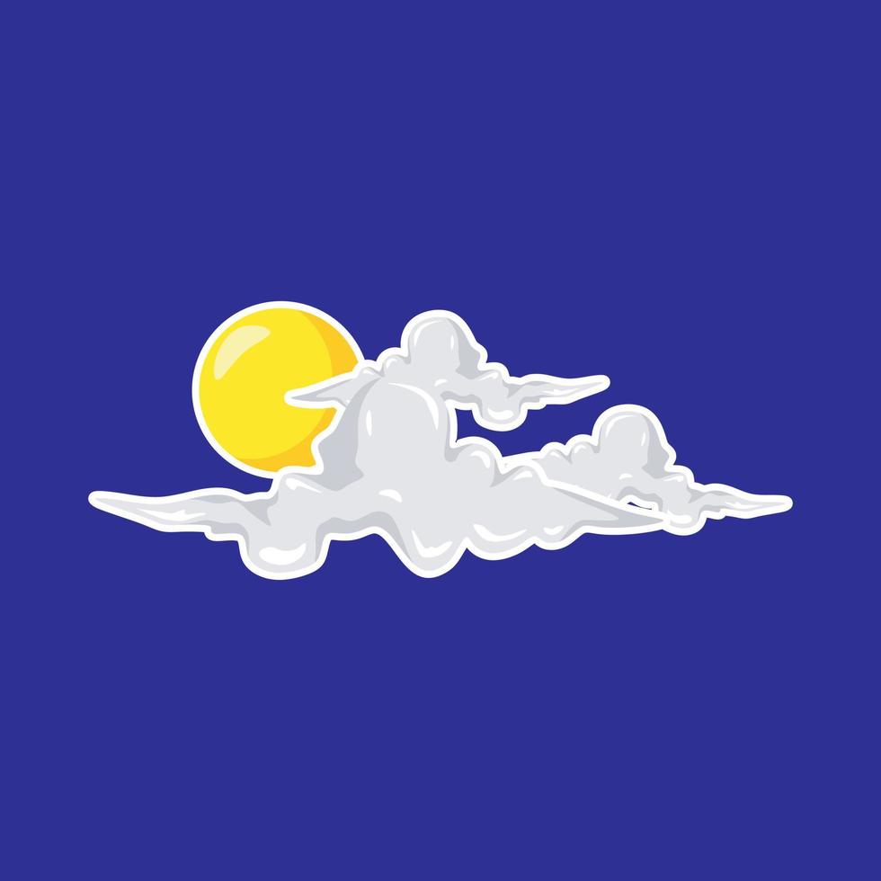 Vector Image Of Clouds In The Sun