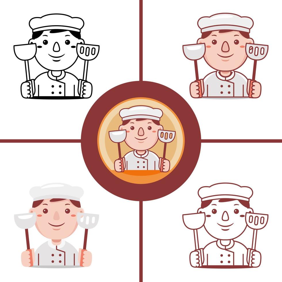Chef profession in flat design style vector