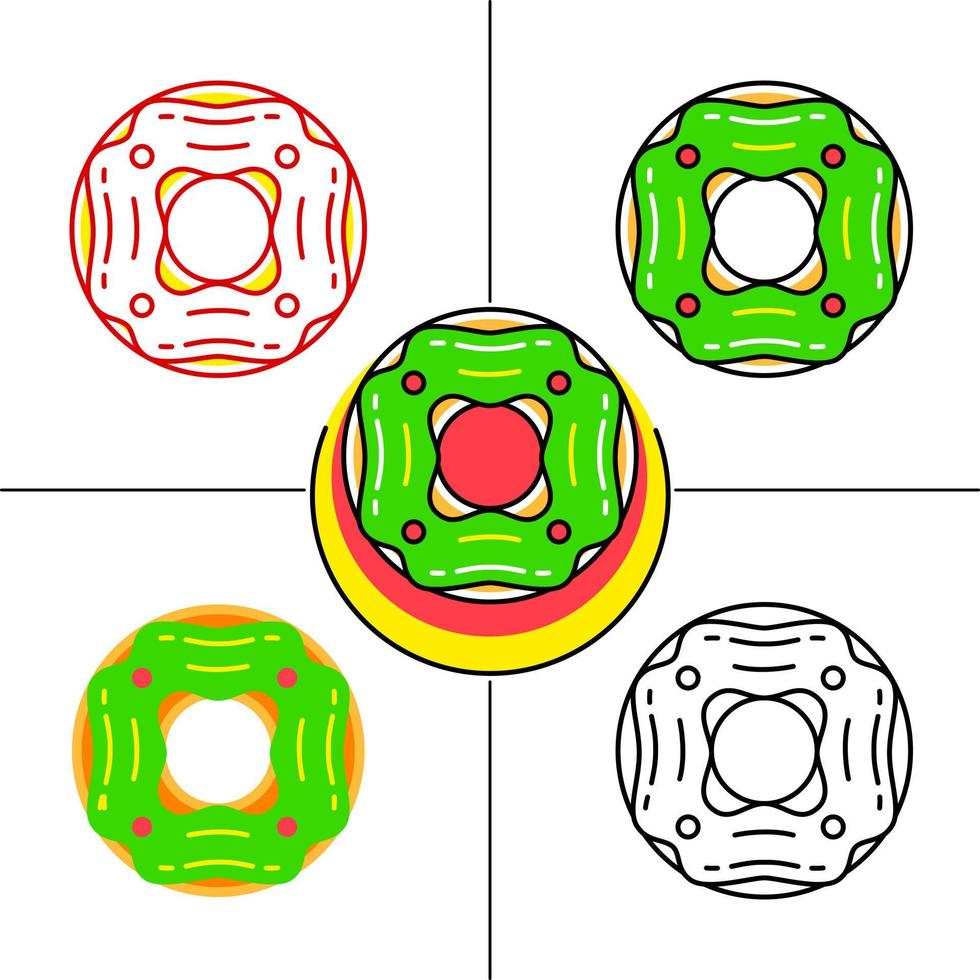 donut in flat design style vector
