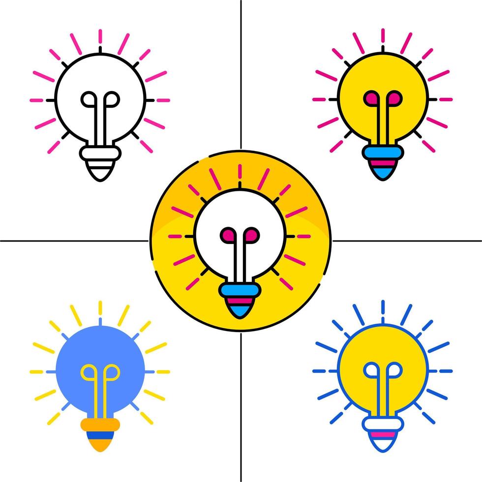light bulb in flat design style vector