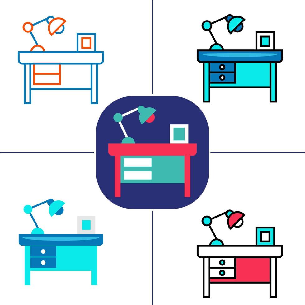 workspace in flat design style vector