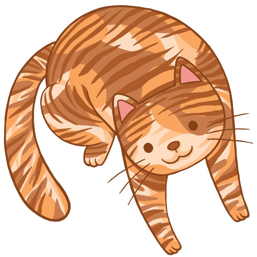 Cute Cates in Flat Design Style vector