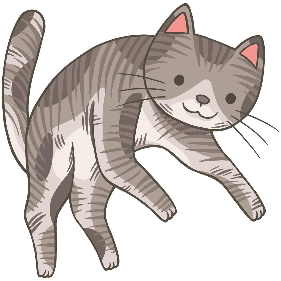Cute Cates in Flat Design Style vector