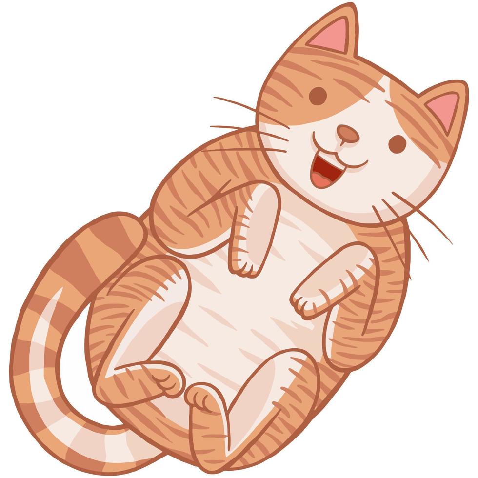 Cute Cates in Flat Design Style vector