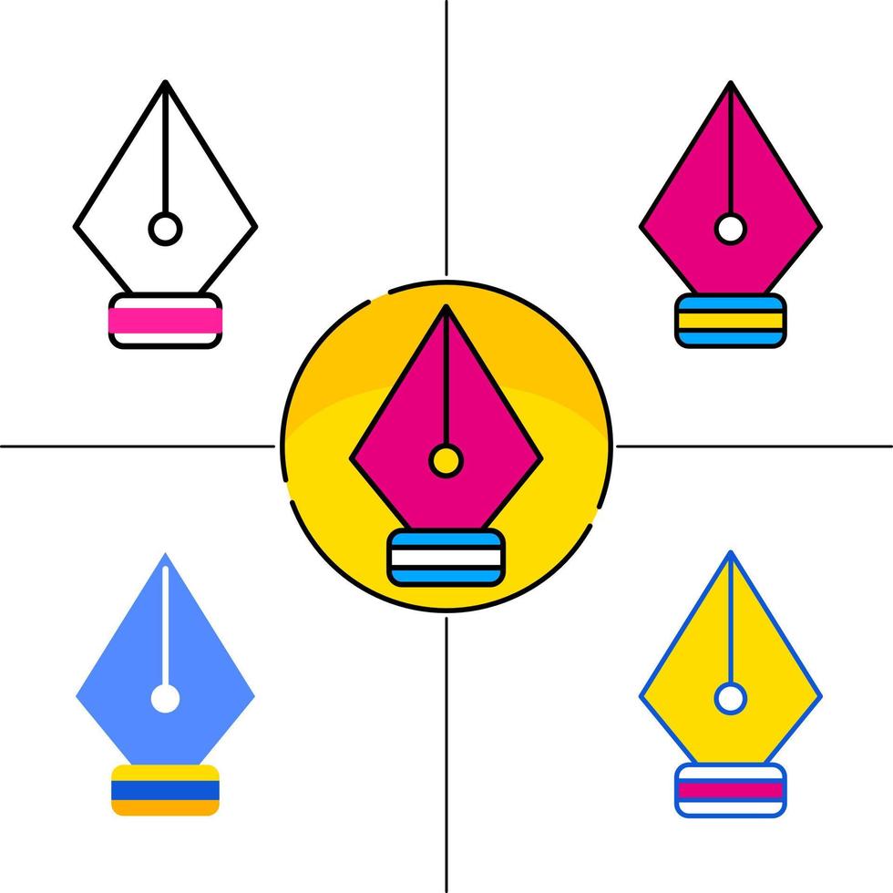 pen tool in flat design style vector