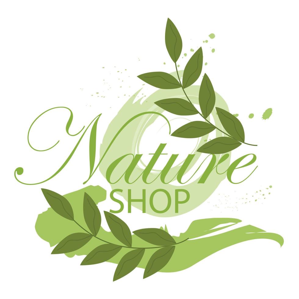 nature logo green leaf element. botanical vector isolated on a white background