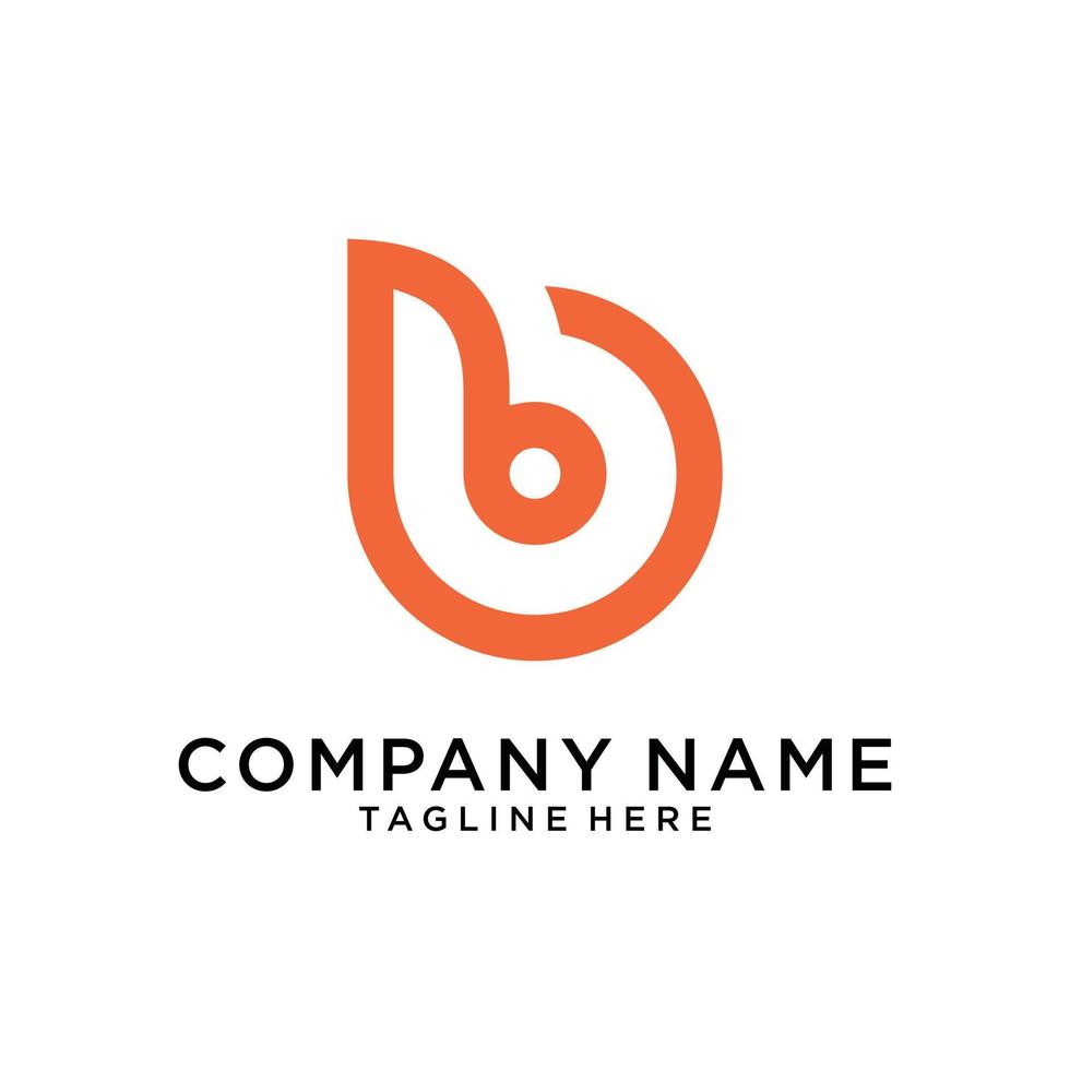 B or BB letter logo design. vector