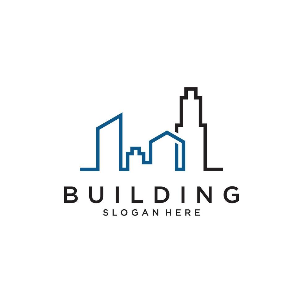 Building idea vector logo design template. Real Estate logo Vector Illustration