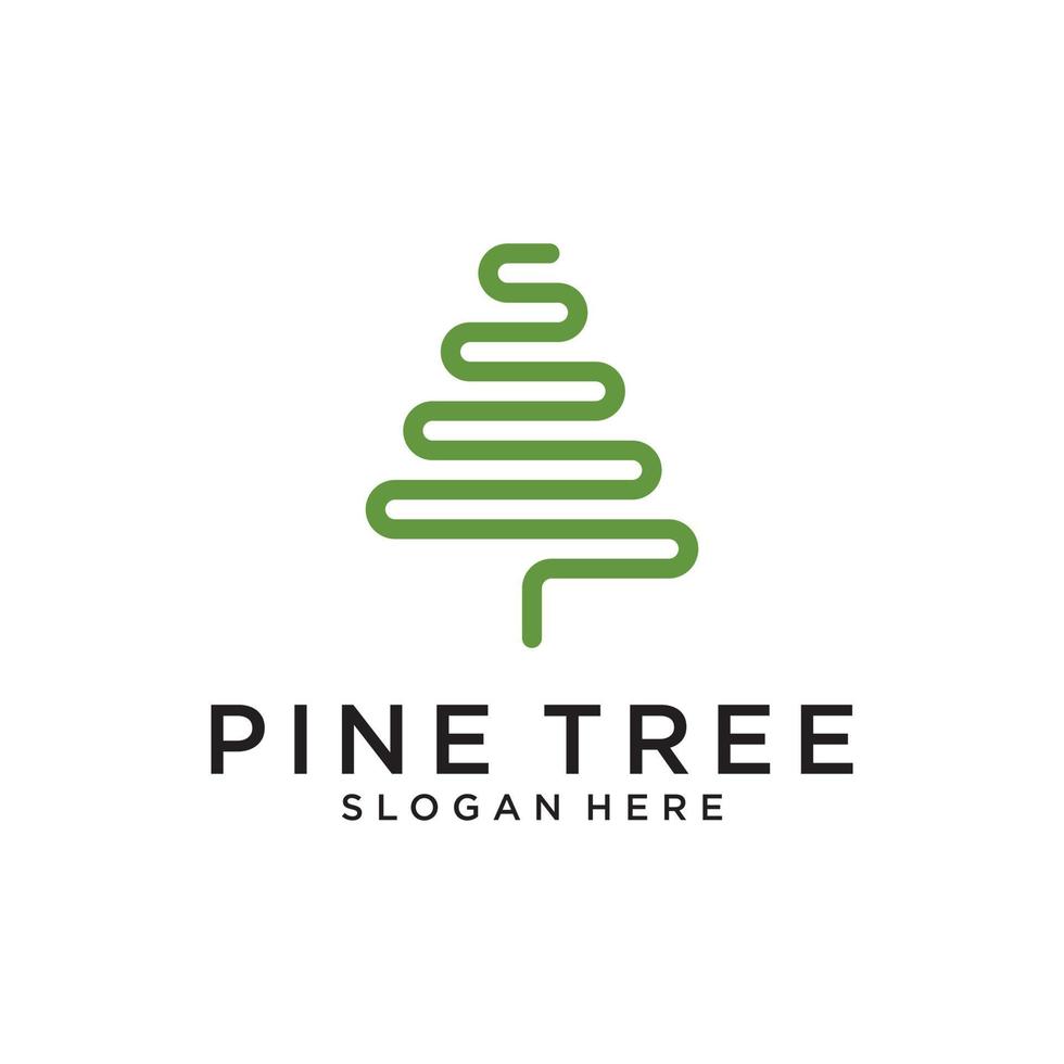 Pine tree icon illustration isolated vector sign symbol.