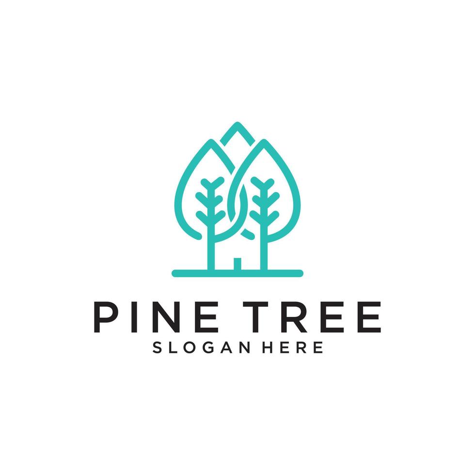 Pine tree icon illustration isolated vector sign symbol