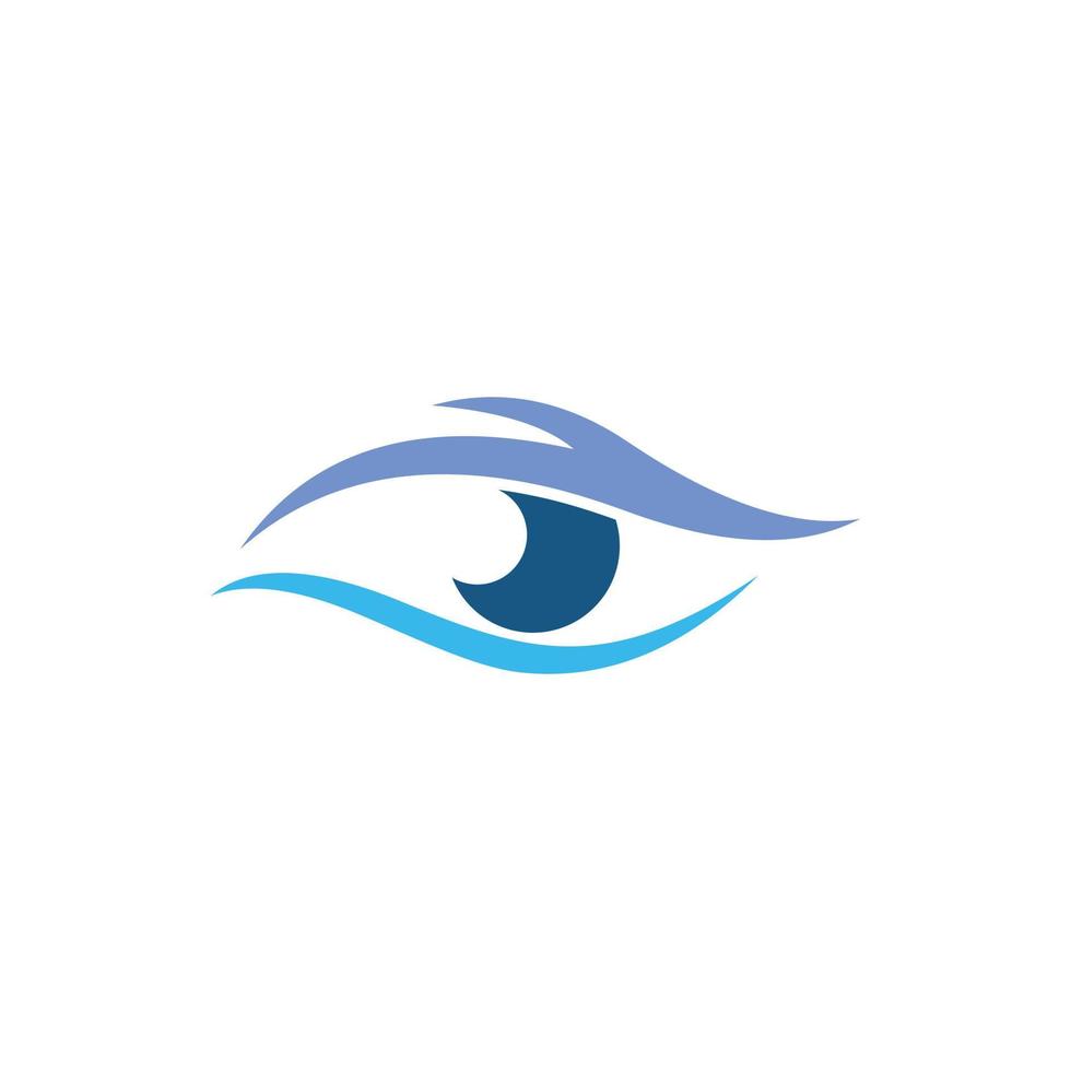 diseño del logotipo vectorial de la visión de la salud ocular. vector