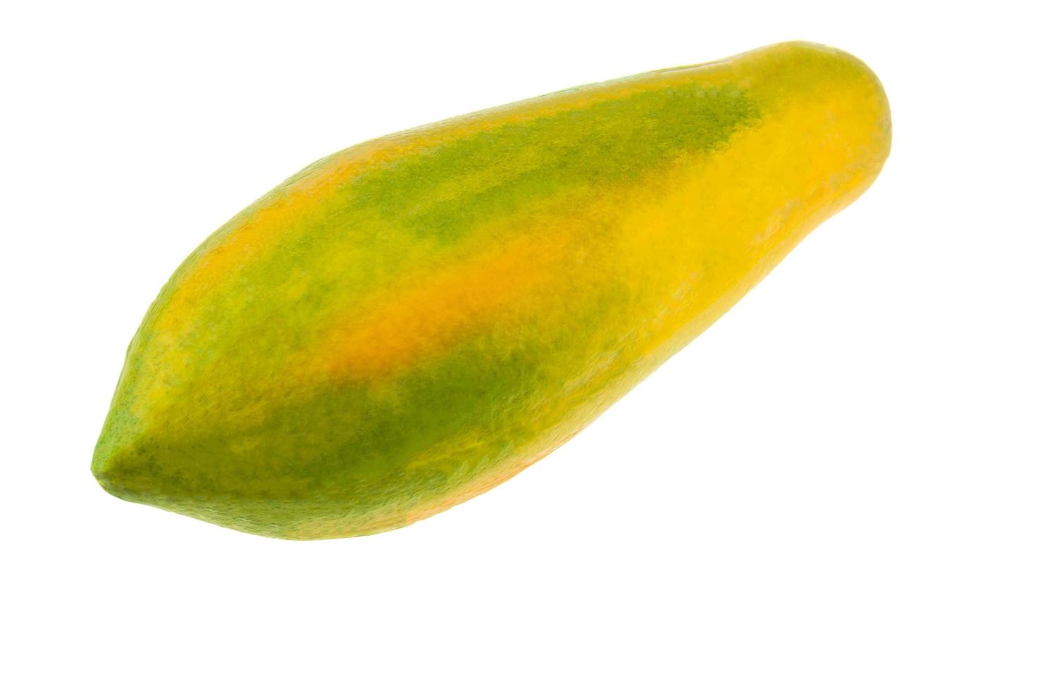 Ripe papaya isolated over white photo
